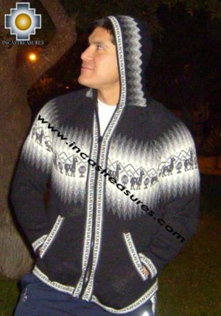 100% Alpaca Sweatshirt with Hood for men Quilla