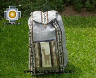 Big alpaca travel backpack Silver