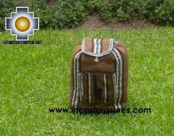 medium alpaca travel backpack BROWN