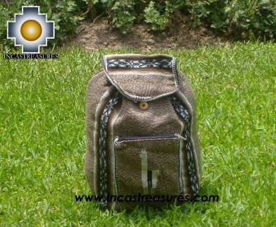 Medium alpaca travel backpack MARBLING BEIGE