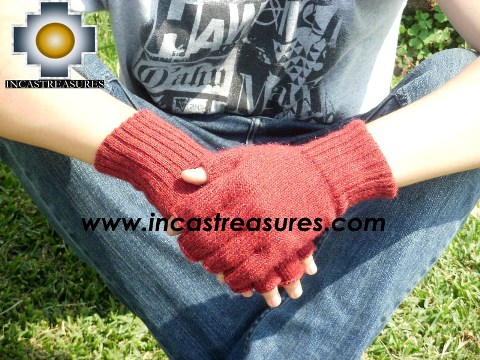 100% Alpaca Wool Fingerless gloves Runa