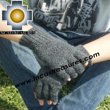 100% Alpaca Wool Fingerless gloves Rumi