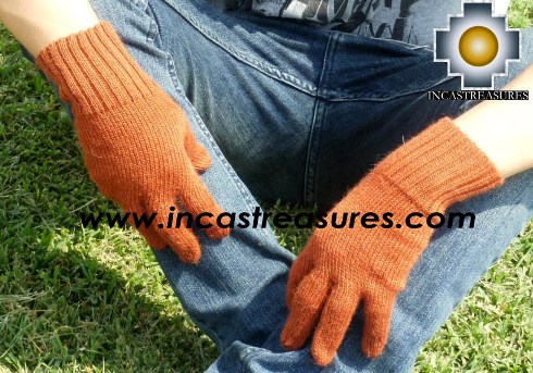 100% Alpaca gloves Orange