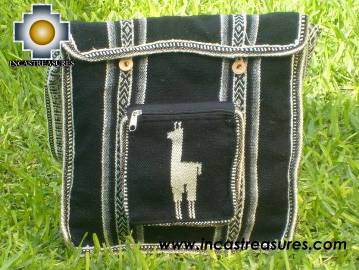 Alpaca Handbag MESSENGER black