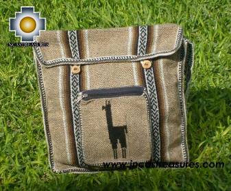 Alpaca Handbag MESSENGER light brown