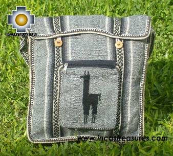 Alpaca Handbag MESSENGER silver