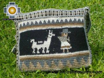 handmade handbag alpaca sheep ANDEAN NIGHT