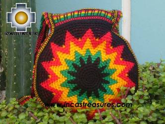 Handmade Rasta Round Handbag "Bright Star"