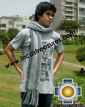 100% Alpaca Wool Scarf Silverline, it's a Scarf and a Hat !! 