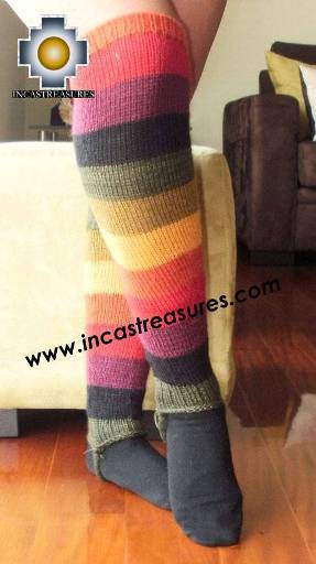 Alpaca Leg warmers Rainbow