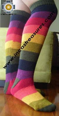Long Alpaca Socks Rainbow