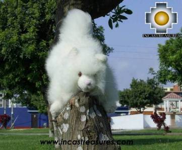 100% Baby Alpaca, Cute Little White cat "PASCO"