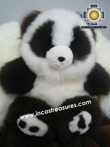 100% Baby Alpaca, Big and Soft PANDA Teddy Bear "ANDREW" Panda