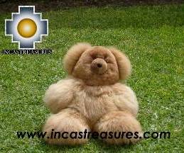 100% Baby Alpaca Big and Soft Brown Teddy Bear "BROWNIE"